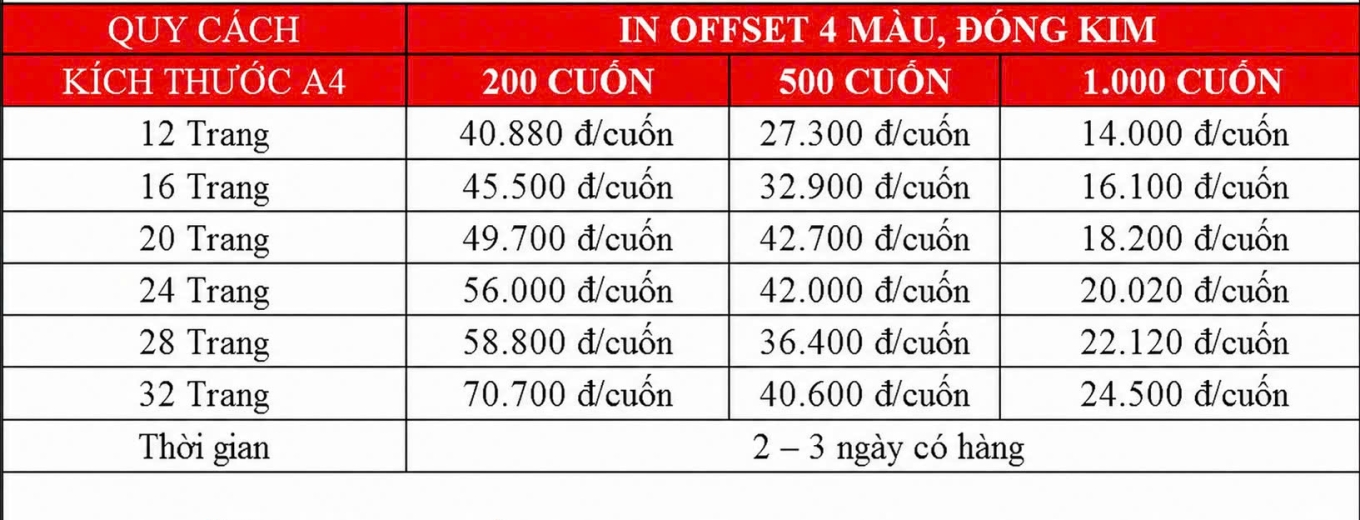 In Offset Chất Lượng, Giá Tốt