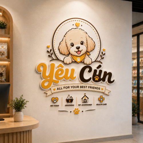 Logo Cửa Hàng Thú Cưng Yêu Cún